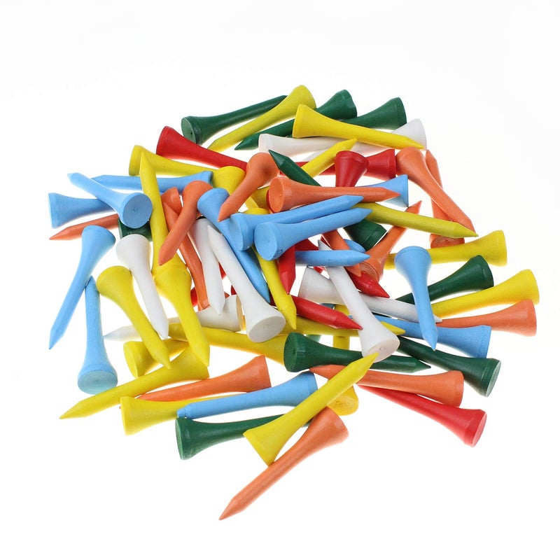 Crestgolf Golf Tees 1-5/8 inch Deluxe Tees Pack of 100 (Mixed Color) - Image 1